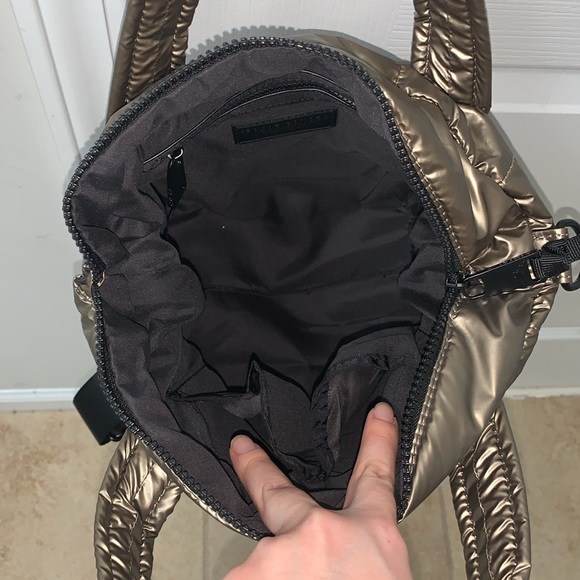 Gold / Bronze Quilted Puffer Small Handbag / Crossbody Bag - Picture 12 of 15